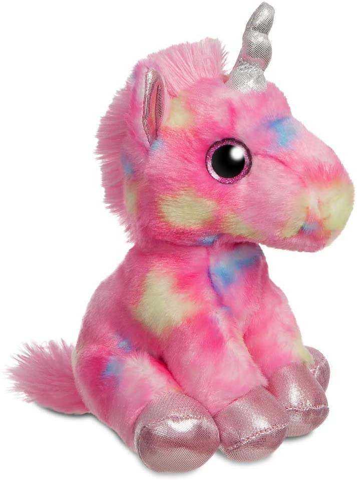 AURORA, 60866, Sparkle Tales, Rainbow Unicorn, 7In, Soft Toy, Pink