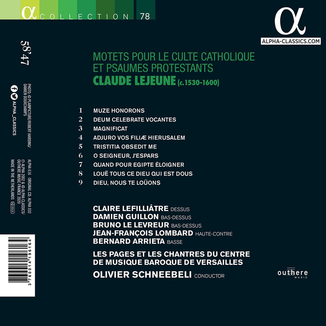 Lejeune: Motets pour le culte catholique et psaumes protestants [Audio-CD]