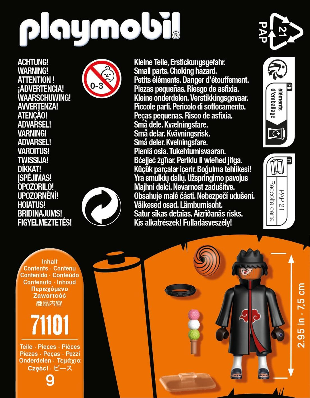 Playmobil 71101 Naruto: Tobi Figurenset, Naruto Shippuden Anime-Sammlerfigur