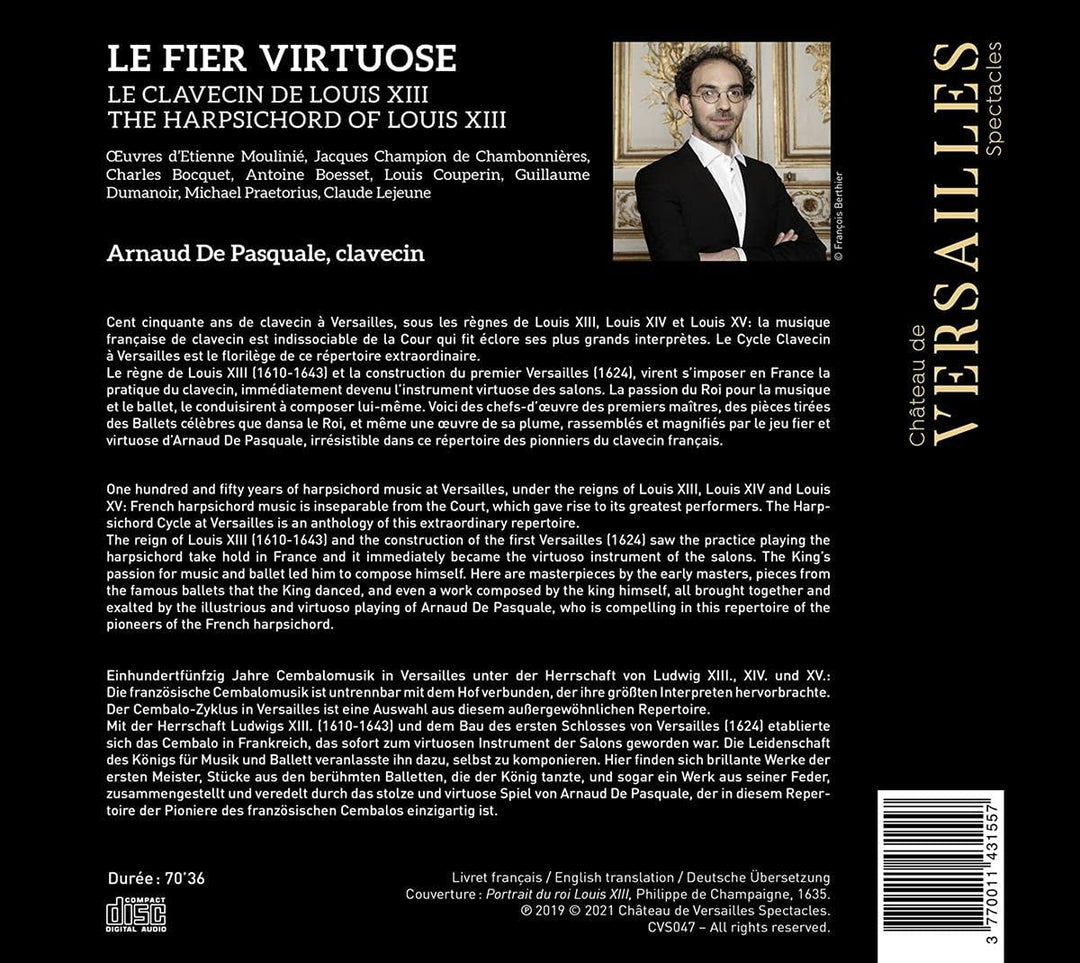 Arnaud De Pasquale – Le fier virtuose. Le clavecin de Louis XIII [Audio-CD]