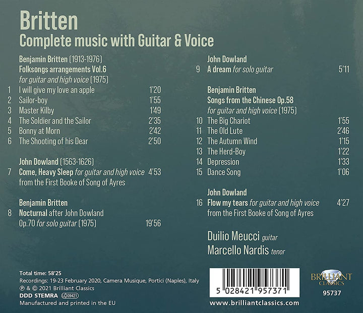 Britten; Komplette Musik mit Gitarre und Gesang [Audio-CD]