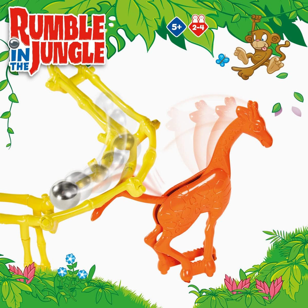 TOMY Games T73421 Rumble in the Jungle Brettspiel, Familienspiel für Erwachsene und Kinder