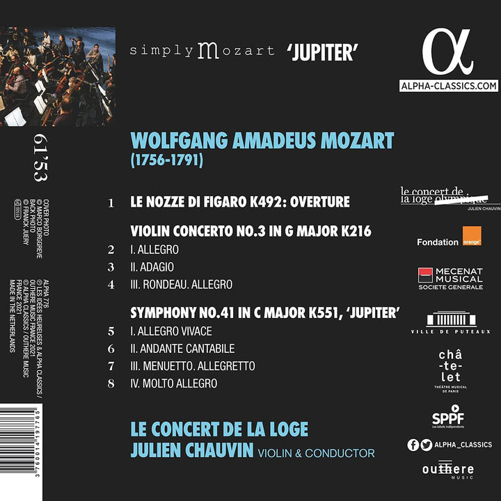 Mozart: Violinkonzert Nr. 3, Sinfonie „Jupiter“, Ouvertüre „Le nozze di Figaro“ [Audio-CD]