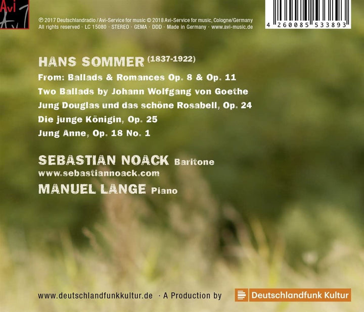 Sebastian Noack und Manuel Lange - Hans Sommer: Balladen &amp; Romanzen [Audio CD]