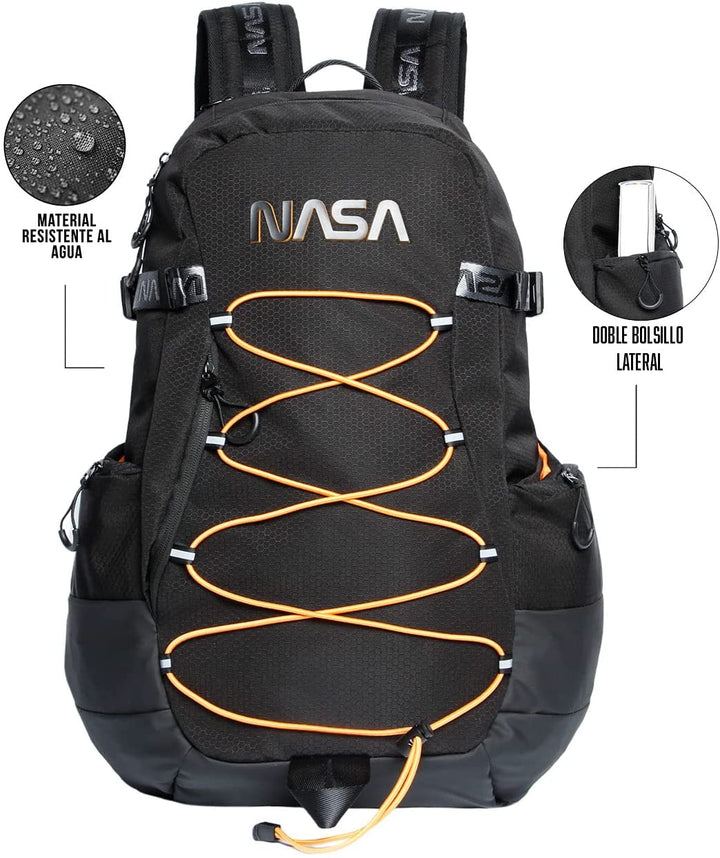 NASA Neon-Pro Rucksack, Schwarz