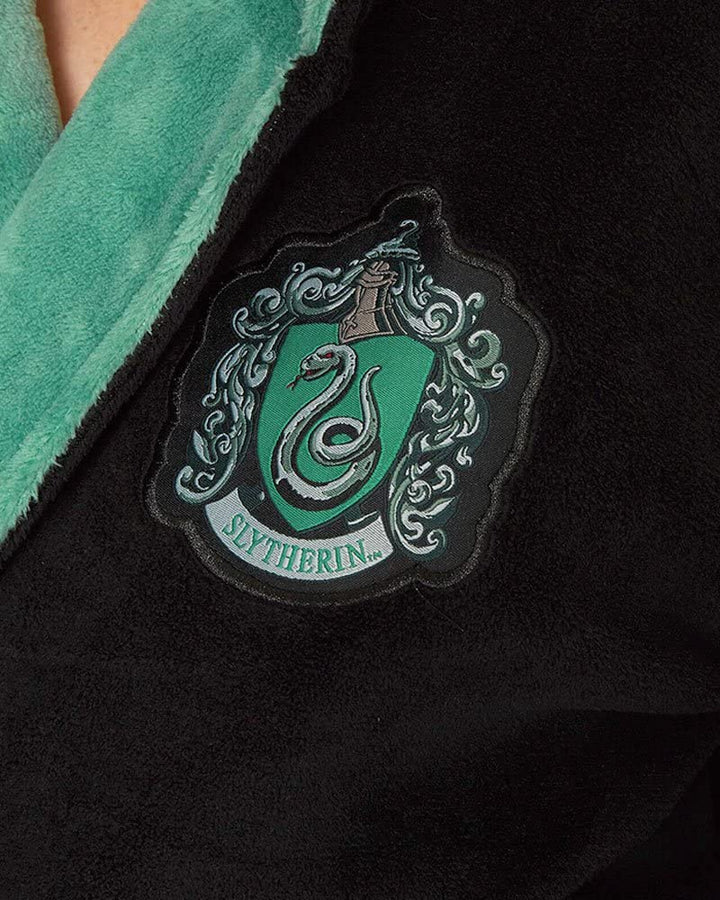 Groovy UK Harry Potter Slytherin fleece badjas voor dames