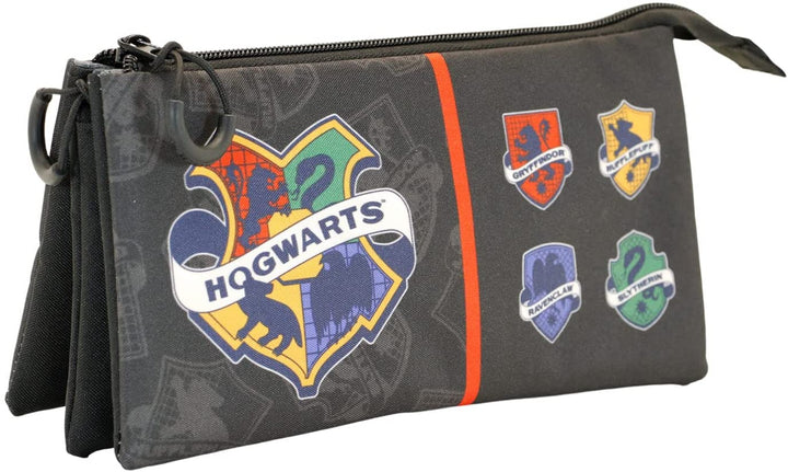 Harry Potter College-Fan Triple Pencil Case, Grey