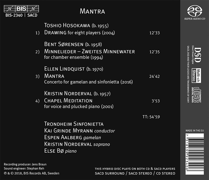 Mantra [Trondheim Sinfonietta; Espen Aalberg; Kristin Norderval; Else Bø; Kai Grinde Myrann] [Bis: BIS2340] [Audio CD]