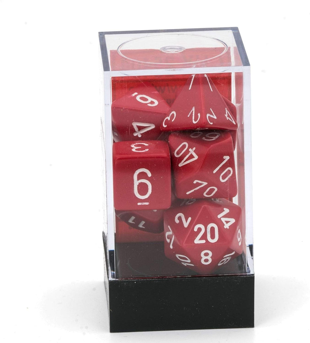 Chessex CHX25404 Dice-Opaque Red/White Set