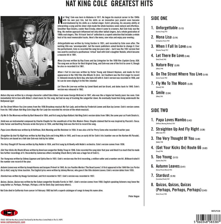 Nat King Cole - Greatest Hits (180g Blue Vinyl LP) [VINYL]