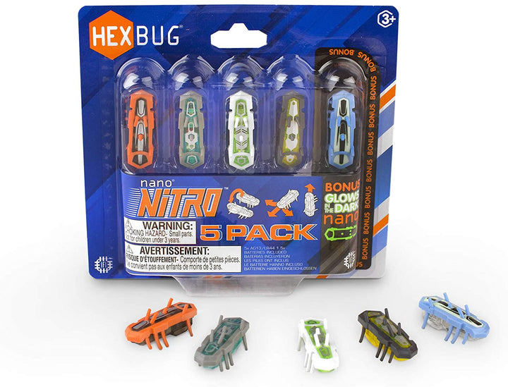 Hexbug 415-4574-06GL06 nano Nitro confezione da 5 - Multicolore