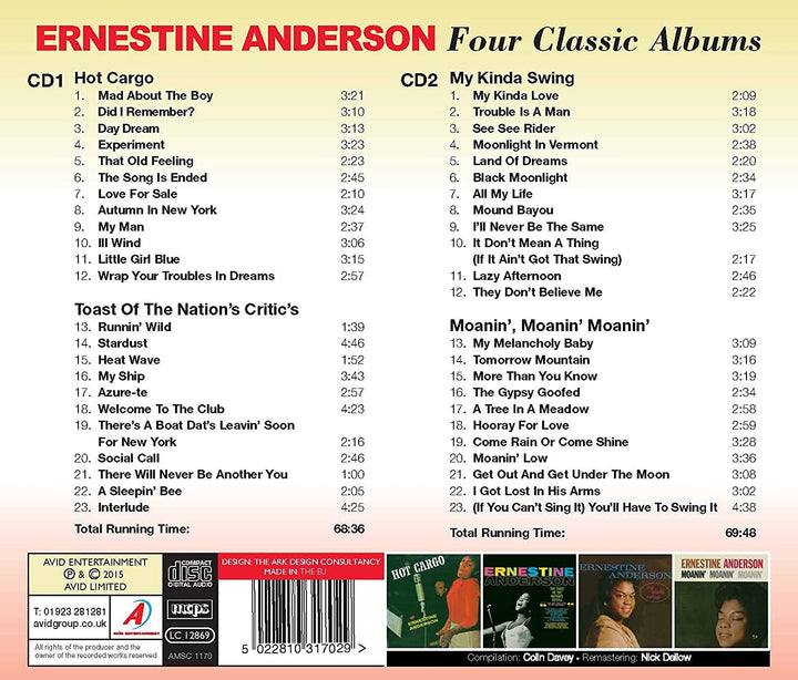 Ernestine Anderson - Four Classic Albums (Hot Cargo / The Toast Of The Nation's Critics / My Kinda Swing / Moanin' Moanin' Moanin') [Audio CD]