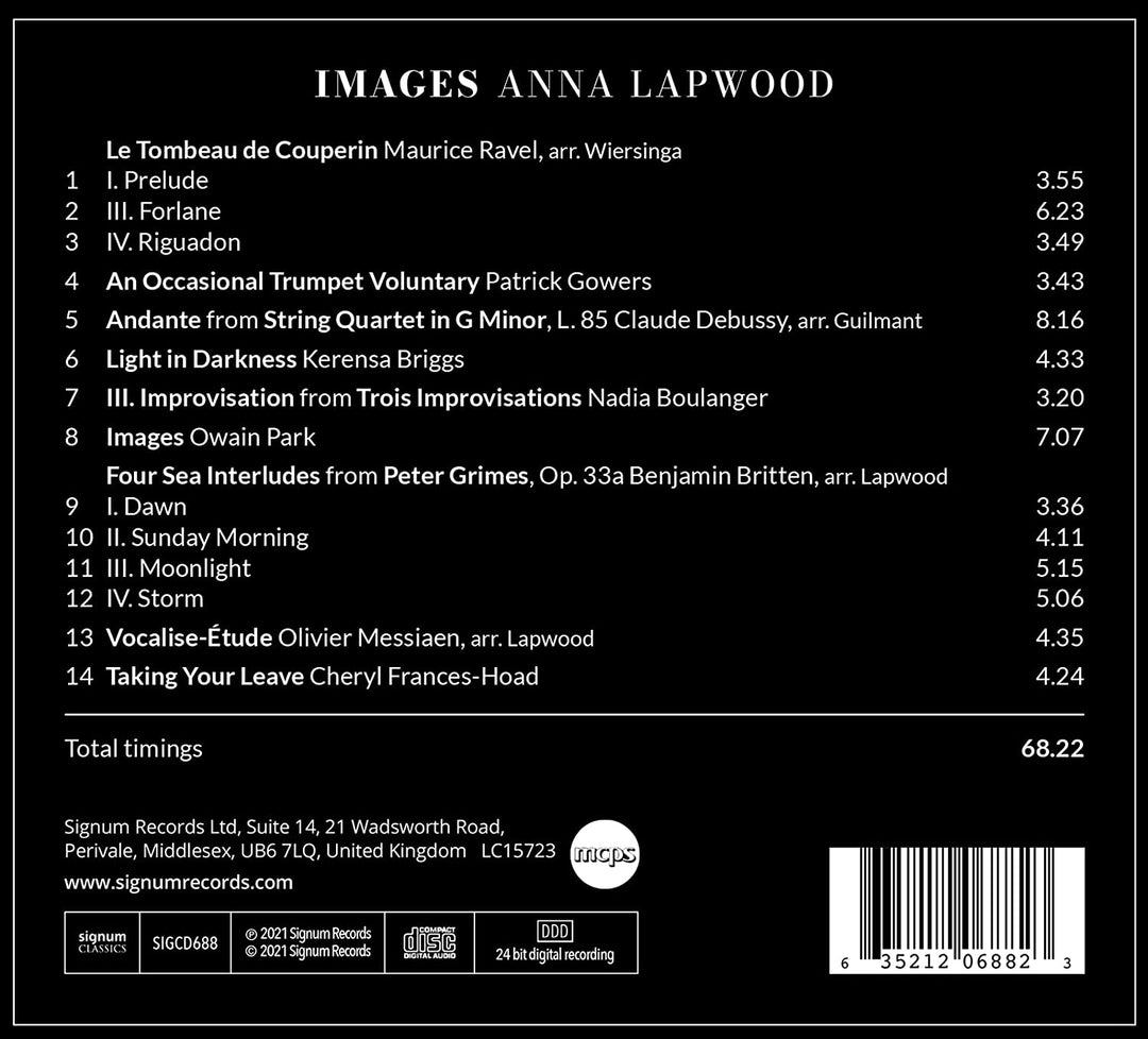 Lapwood, Anna - Images [Audio CD]