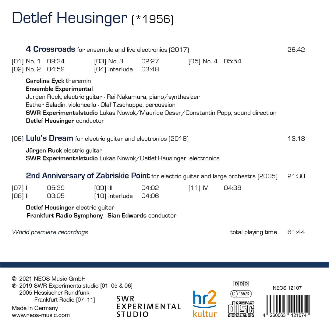 Diverse u.a. SWR Experimentalstudio - Detlef Heusinger: Lulu's Dream [Audio CD]