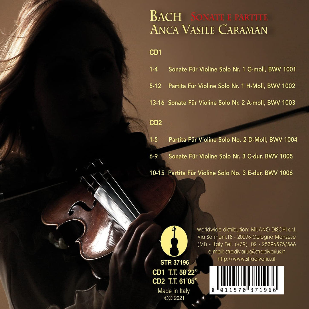 Bach: 6 Sonaten und Partiten [Anca Vasile Caraman] [Stradivarius: STR37196] [Audio CD]