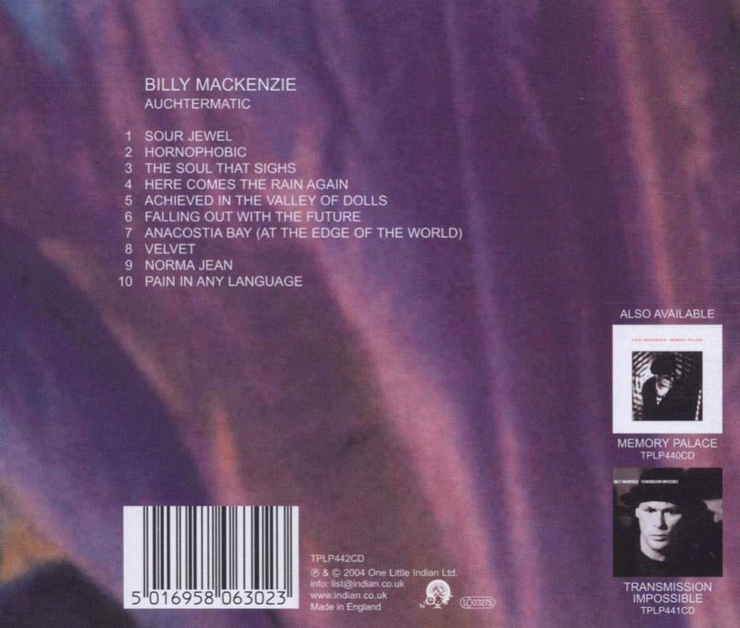 Billy Mackenzie – Auchtermatic [Audio CD]