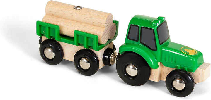 BRIO World – Ackerschlepper mit Ladung für Kinder ab 3 Jahren – kompatibel mit allen BRIO-Eisenbahnsets und Zubehör