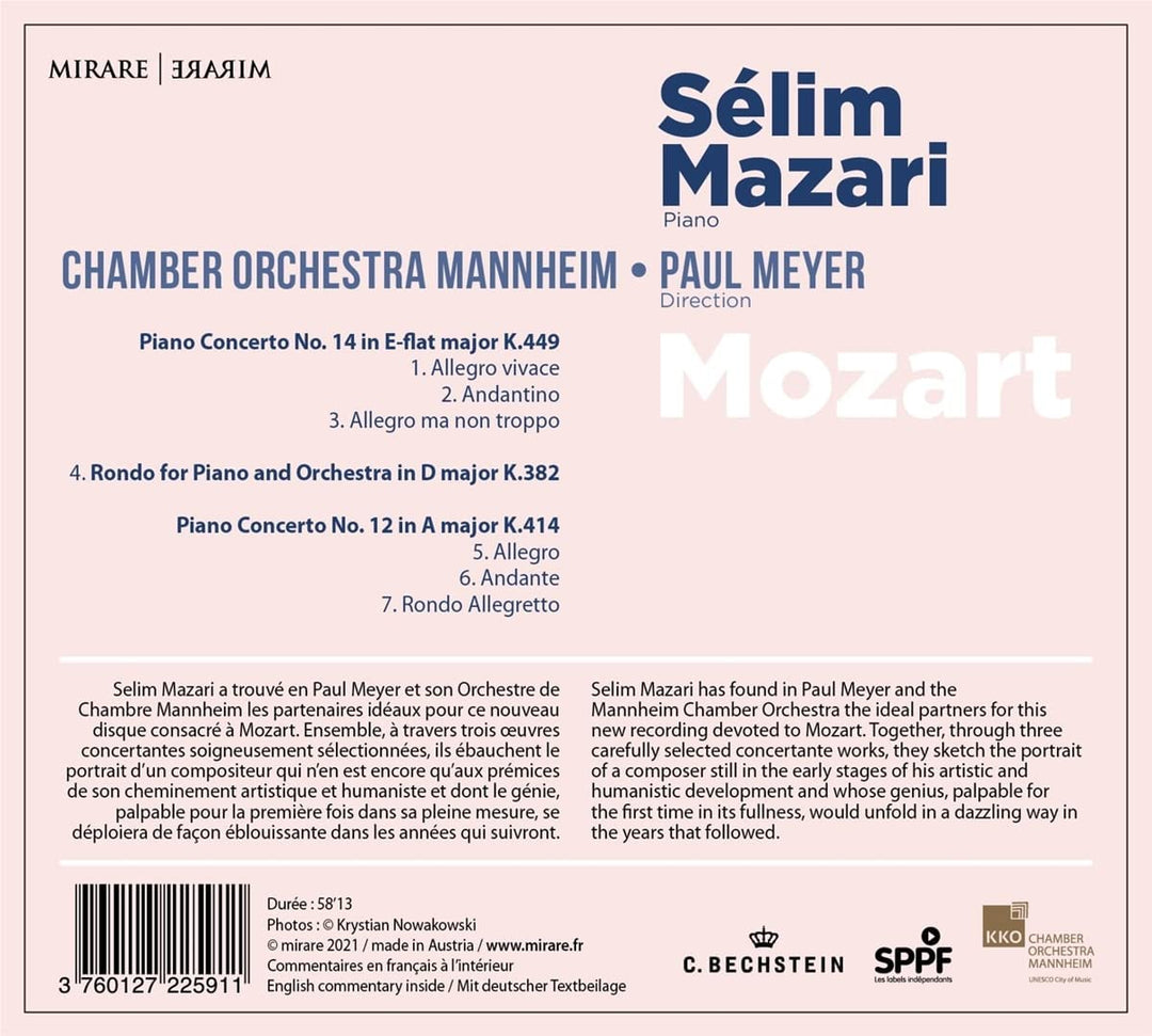 Mazari, Selim – Mozart: Klavierkonzerte Nr. 14 und 12 [Audio-CD]