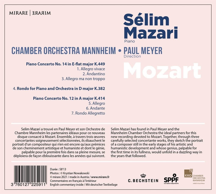 Mazari, Selim – Mozart: Klavierkonzerte Nr. 14 und 12 [Audio-CD]