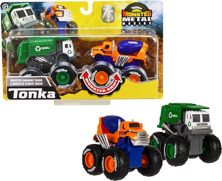 Tonka Basic Fun 06162 Monster Metal Movers Combo Pack – City Service Spielfahrzeug