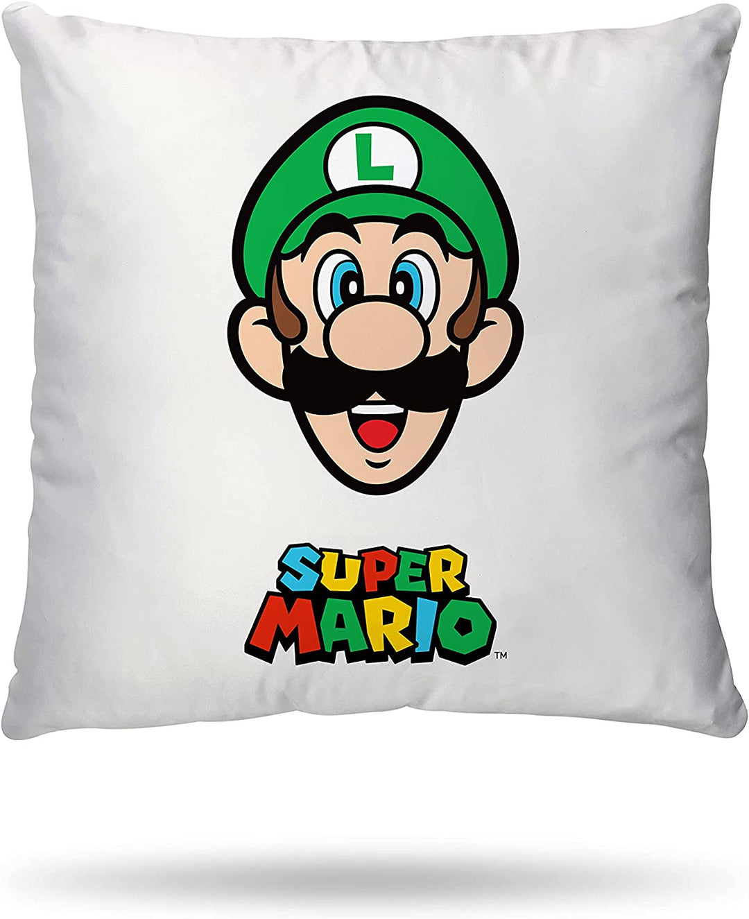 Mario Luigi Gestreiftes Bettwäsche-Set für Einzelbett, 140 x 200 cm, Baumwolle, Weiß, Petit