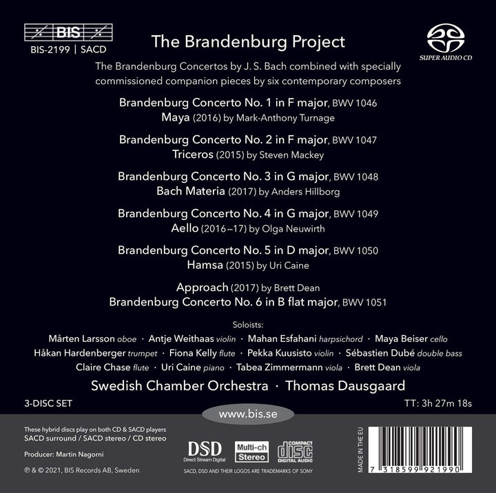 Brandenburg Project [Schwedisches Kammerorchester; Thomas Dausgaard] [Bis: BIS2199] [Audio CD]