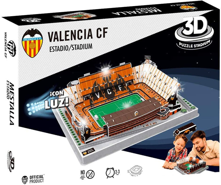 Valencia CF 13682 3D-Puzzle mit Lichtstadion Mestalla (Valencia CF)