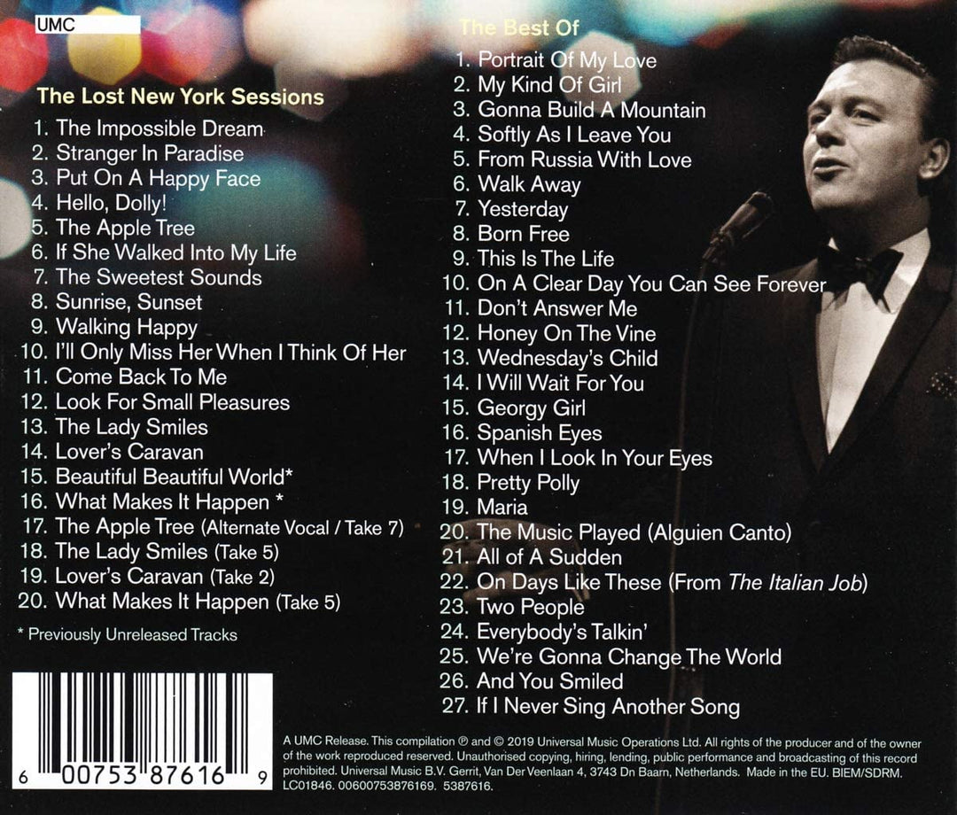 Stranger In Paradise – The Lost New York Sessions/ The Best Of - Matt Monro [Audio CD]