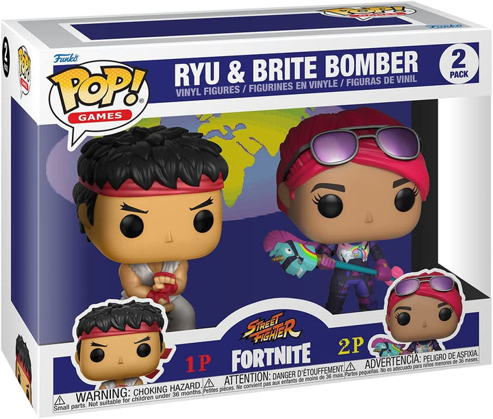 Street Fighter Ryu &amp; Brite Bomber Funko 61189 Pop! Vinyl