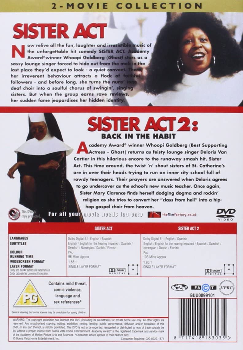 Sister Act 1/Sister Act 2 – Komödie/Musik [DVD]