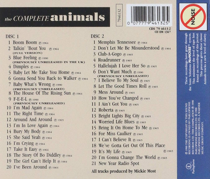 Die kompletten Tiere - Die Tiere [Audio-CD]