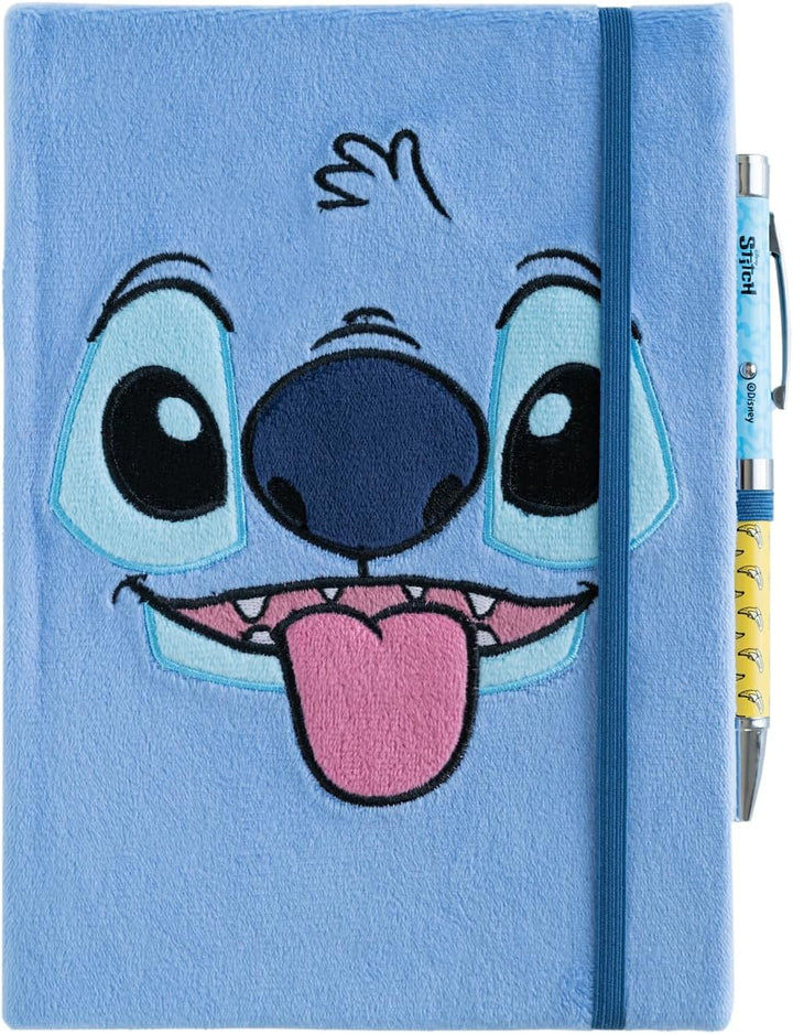 Grupo Erik Disney Stitch A5 Notebook Plush Cover With Projector Pen | Dotted Notebook