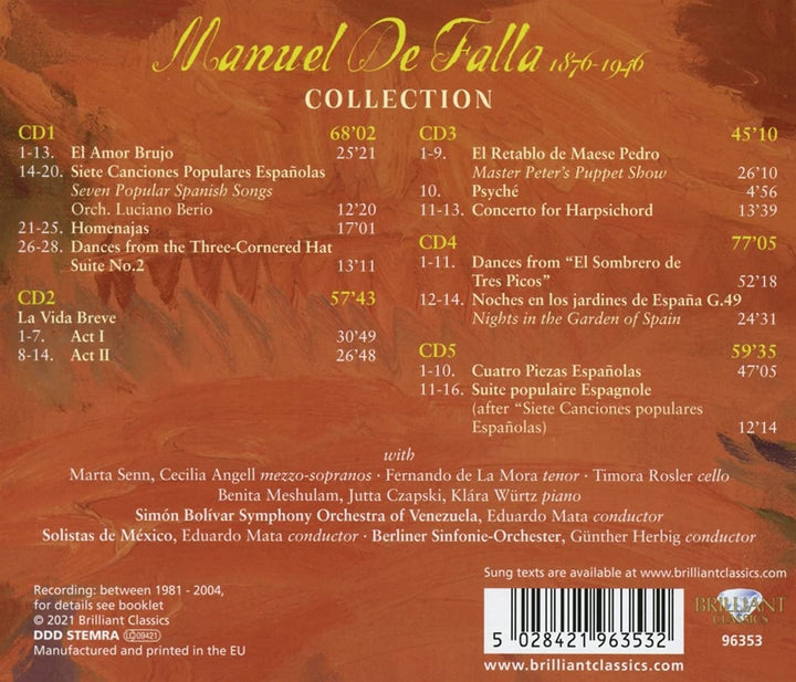 Marta Senn – De Falla Collection [Audio-CD]