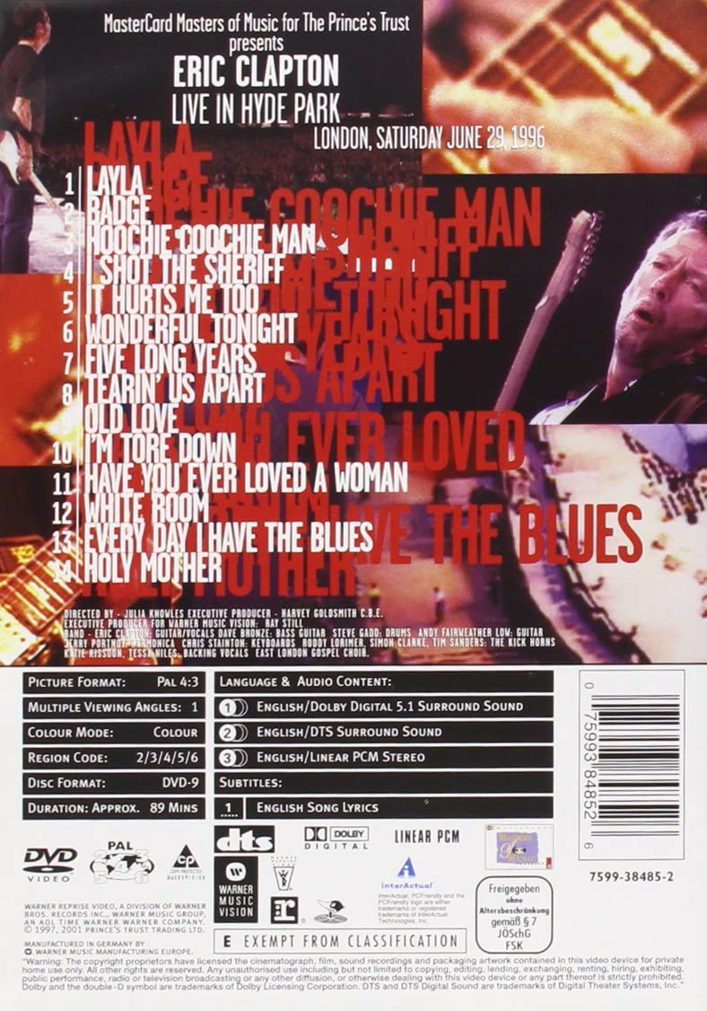 Live In Hyde Park (Amaray) [2001] – [DVD]