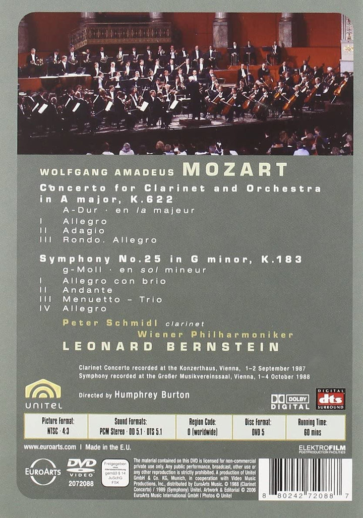 Bernstein dirigiert Mozart: Klarinettenkonzert und Symphonie Nr. 25 [DVD] [2006]