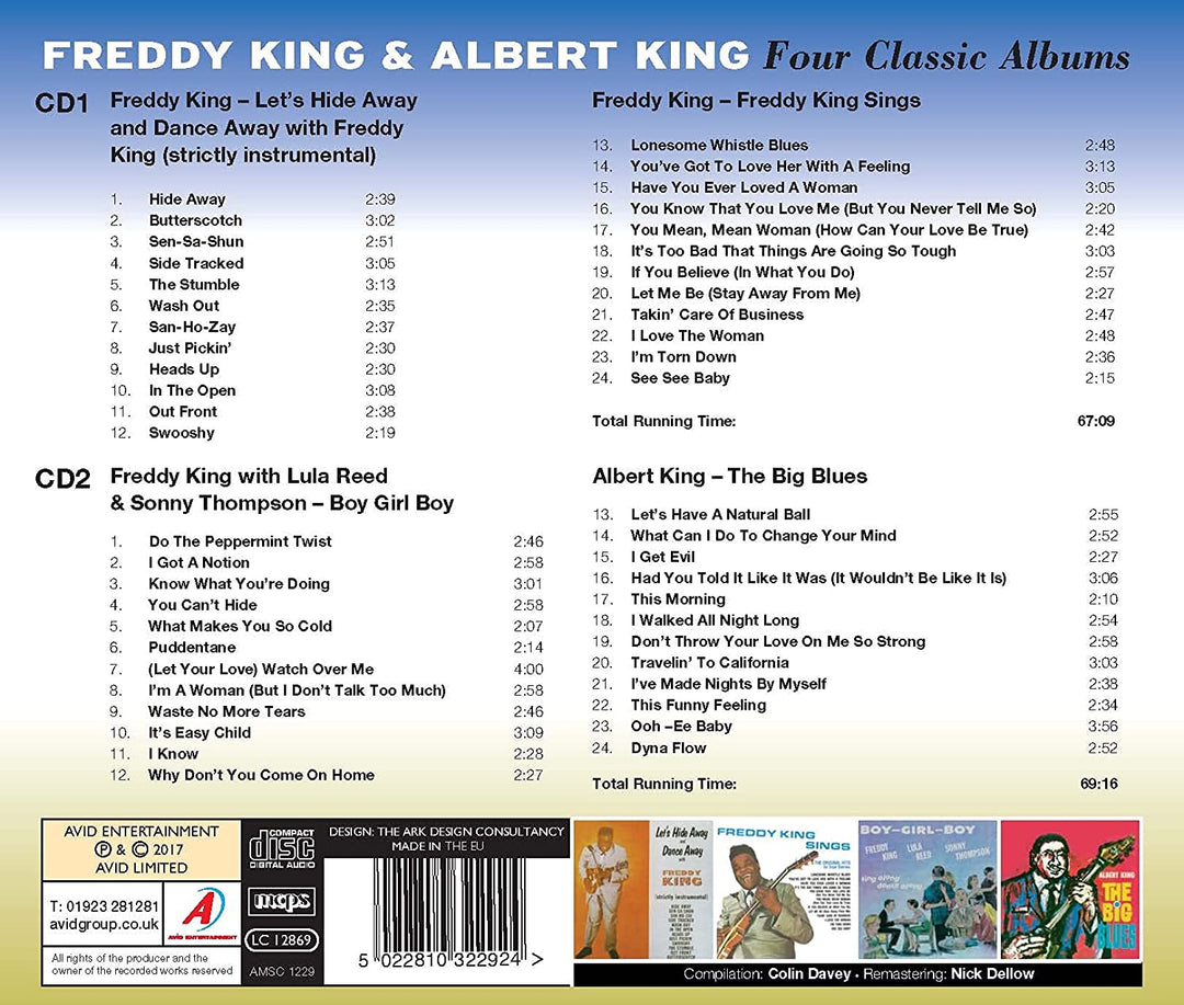 Vier klassische Alben (Let's Hide Away And Dance Away With Freddy King / Freddy King Sings / Boy Girl Boy / The Big Blues) [Audio-CD]