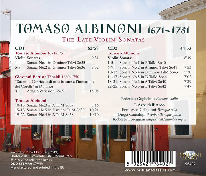 Albinoni: Violinsonaten [Audio-CD]