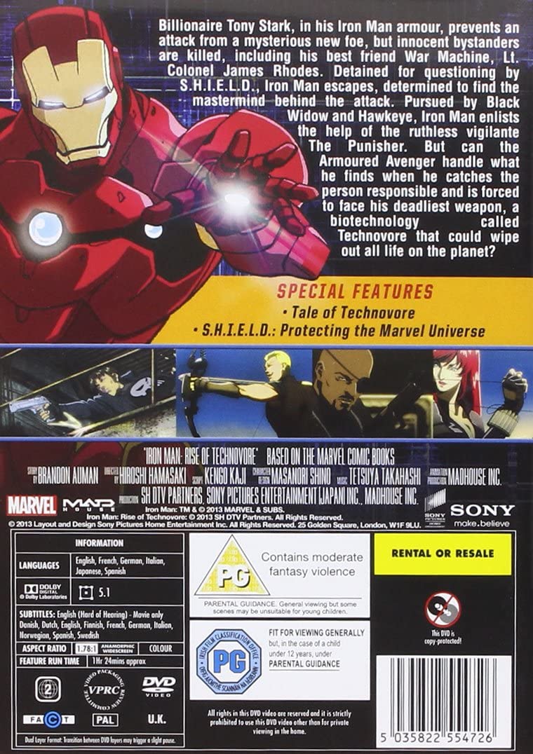 Iron Man: Rise Of Technovore – Anime [DVD]