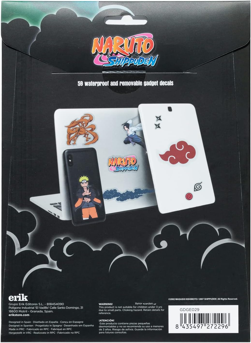 Grupo Erik Official Naruto Gadget Decals - 59 Waterproof & Removable Stickers