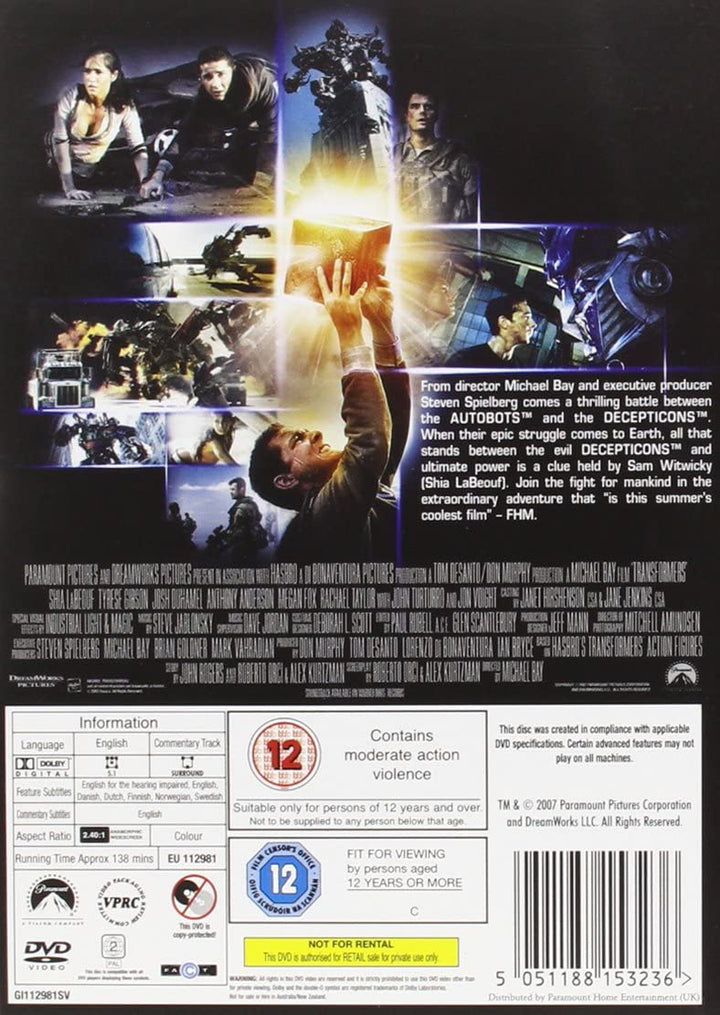 Transformers (2007) – Action/Science-Fiction [DVD]