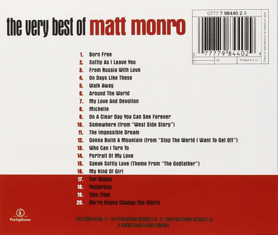 Matt Monro – Das Allerbeste von Matt Monro [Audio-CD]