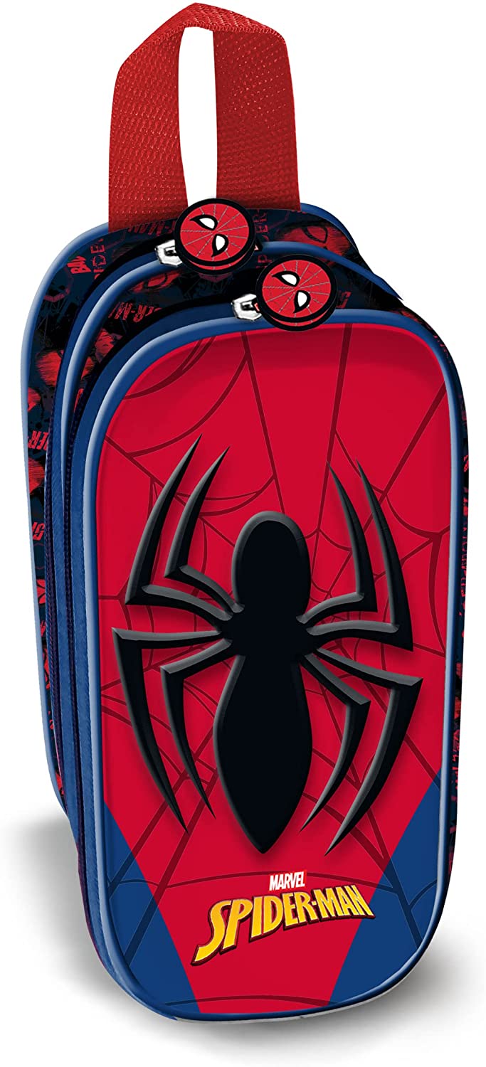 Spiderman Spider-3D Doppel-Federmäppchen, Rot