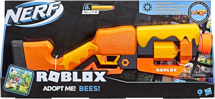 Nerf Roblox Adopt Me!: BIENEN! Lever Action Blaster, 8 Nerf Elite Darts, Code zum Freischalten virtueller Gegenstände im Spiel, F2486EU5