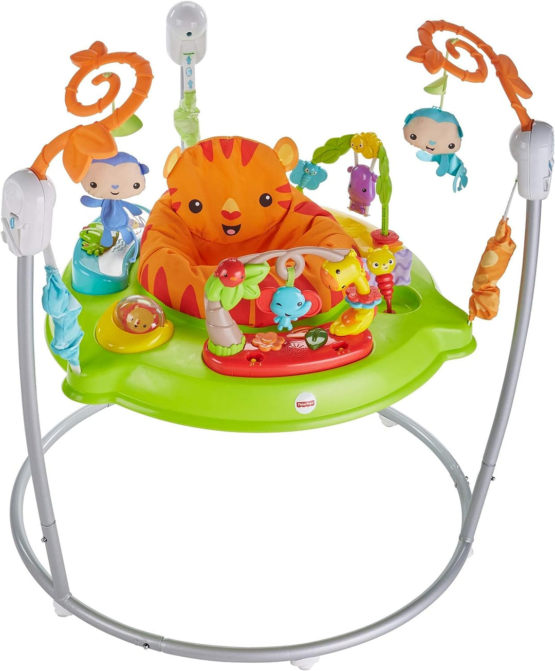 Fisher-Price Roarin' Rainforest Jumperoo, Aktivitätszentrum für Kleinkinder mit Musik, Lichtern und Geräuschen