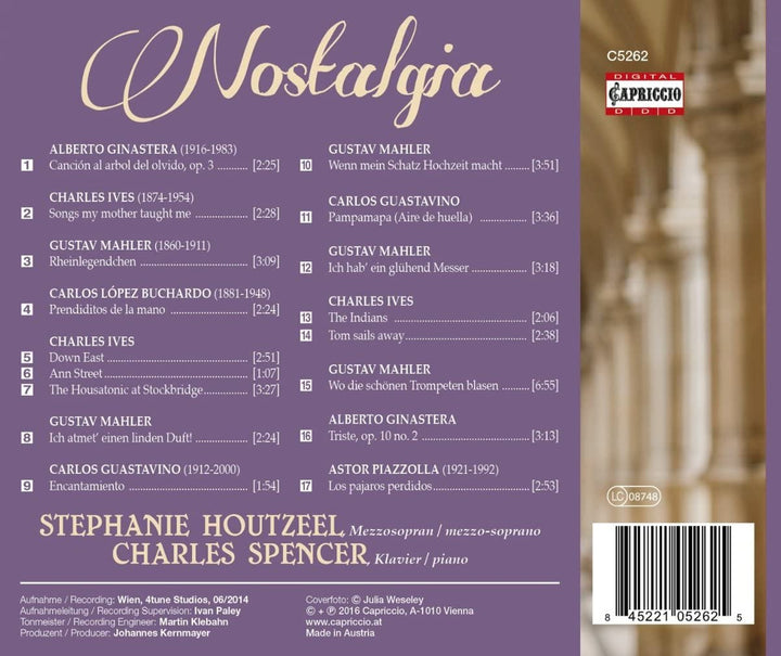 Stephanie Houtzeel – Nostalgie [Stephanie Houtzeel; Charles Spencer] [Capriccio: C5262] [Audio CD]