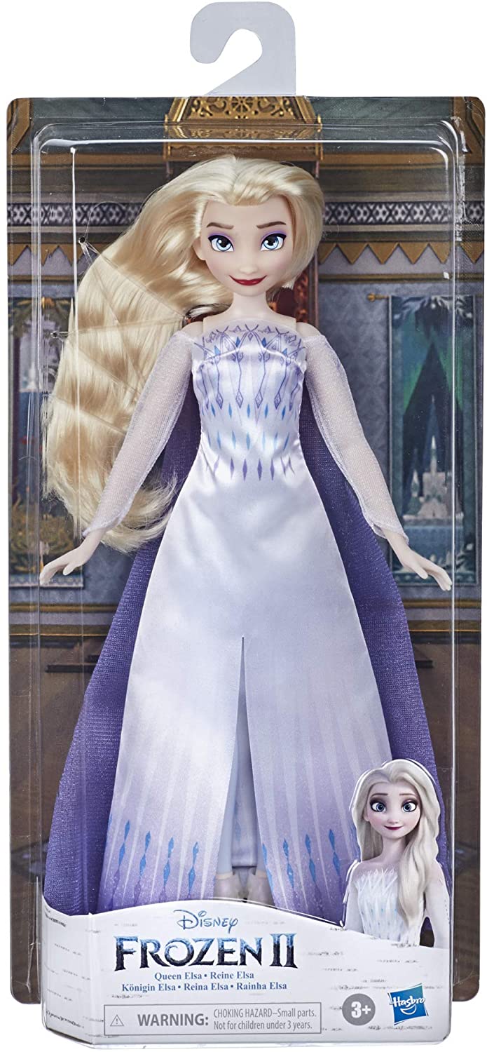 Disney Frozen 2 Snow Queen Elsa Fashion Doll, Dress, Shoes, and Long Blonde Hair, Toy for Kids 3 Years Old and Up