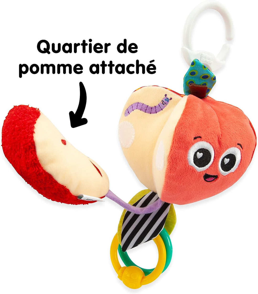 LAMAZE Archer The Apple, Clip-on-Kinderwagen und Kinderwagen, Spielzeug für Neugeborene, sensorisches Spielzeug für Babys mit Farben und Geräuschen, Entwicklungsspielzeug für Jungen und Mädchen im Alter von 0 bis 24 Monaten, mehrfarbig