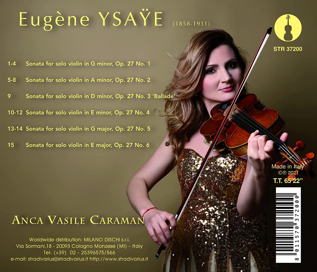 Ysaye: Sechs Sonaten [Anca Vasile Caraman] [Stradivarius: STR37200] [Audio CD]