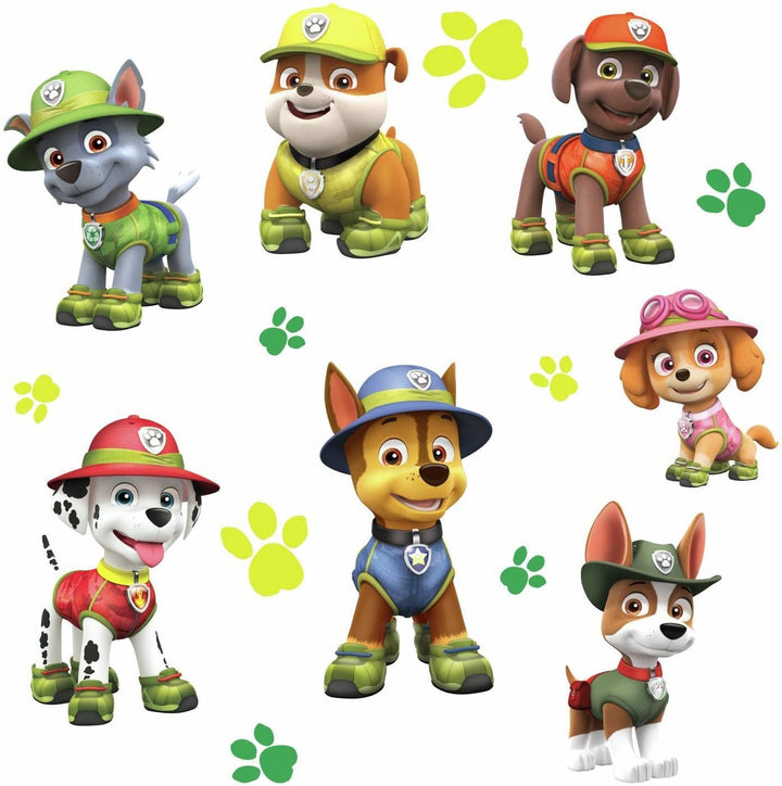 Nickelodeon - RMK3611GM RoomMates Paw Patrol Jungle Riesiger Wandaufkleber zum Abziehen und Aufkleben