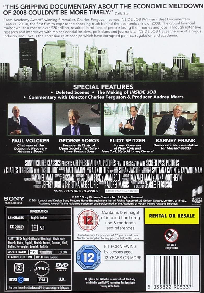 Inside Job – Dokumentarfilm [2011] [DVD]